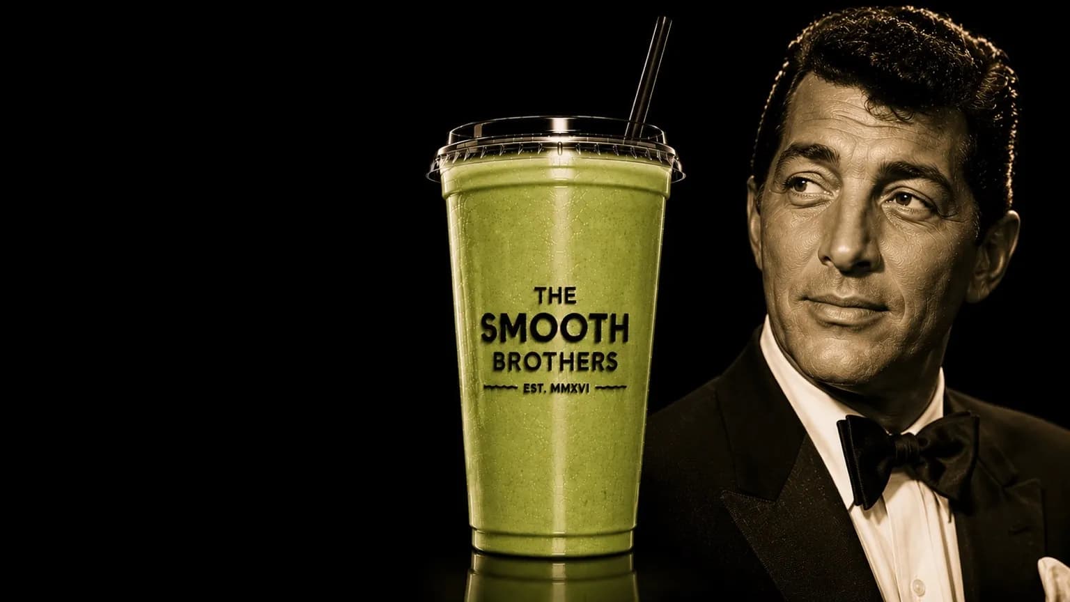 Dean smoothie in a branded The Smooth Brothers cup